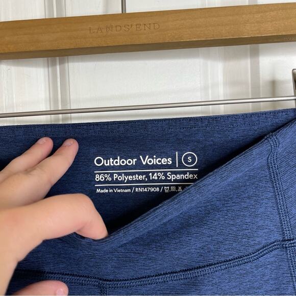 Outdoor Voices Warmup Navy Space Dye 7/8 Length Leggings Size Small - Picture 5 of 7